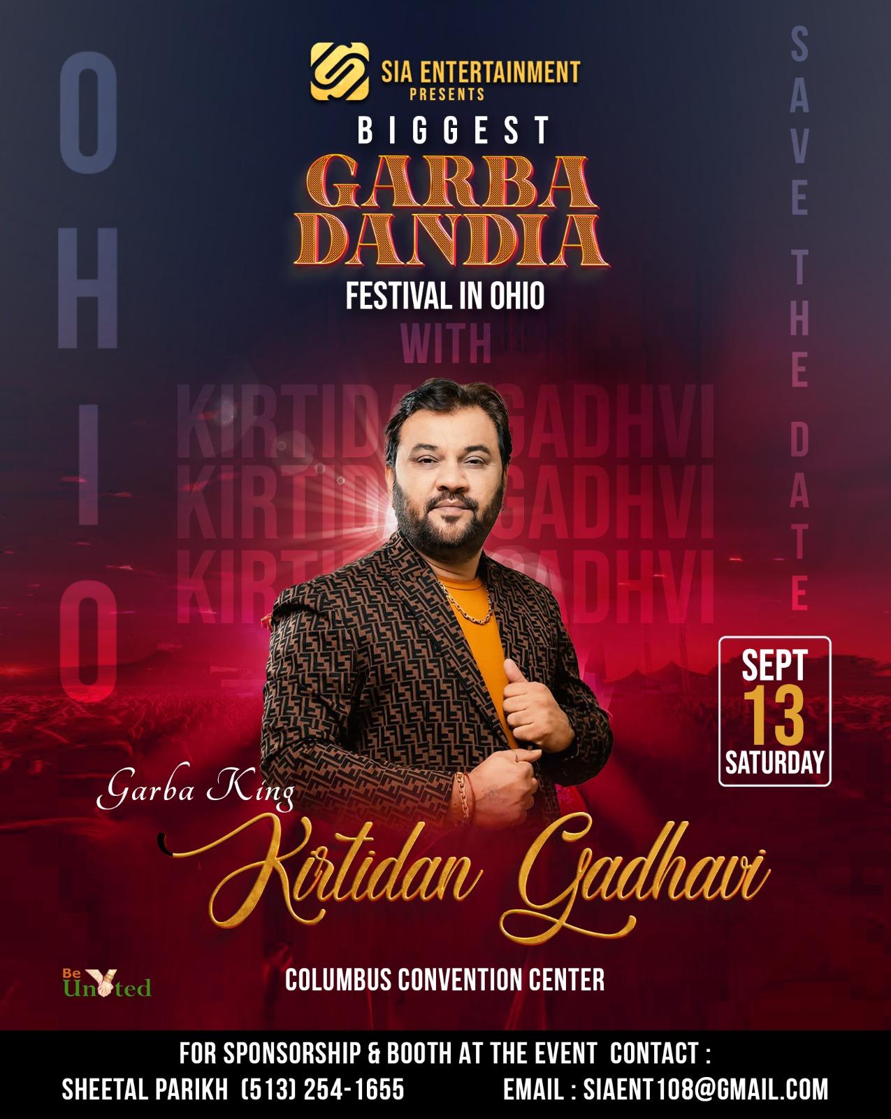 Kirtidan Gadhavi Garba Dandia Ohio