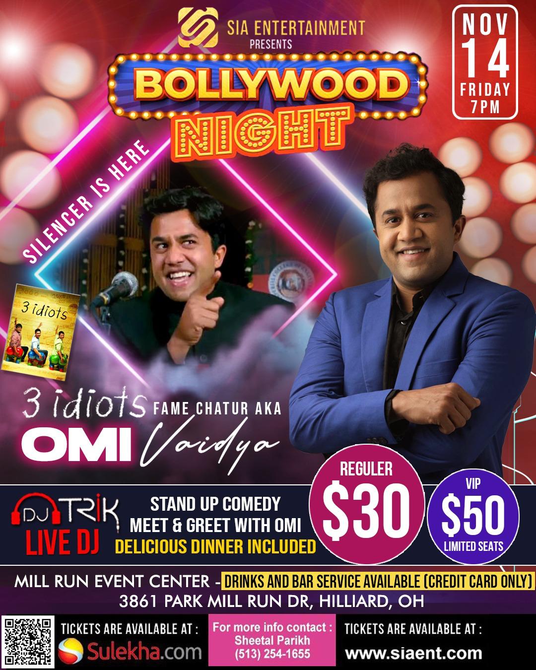 Bollywood Night with OMI Vaidya in Ohio