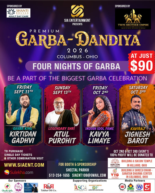 Kirtidan Gadhvi, Atul Purohit, Kavya Limaye, and Jignesh Barot.