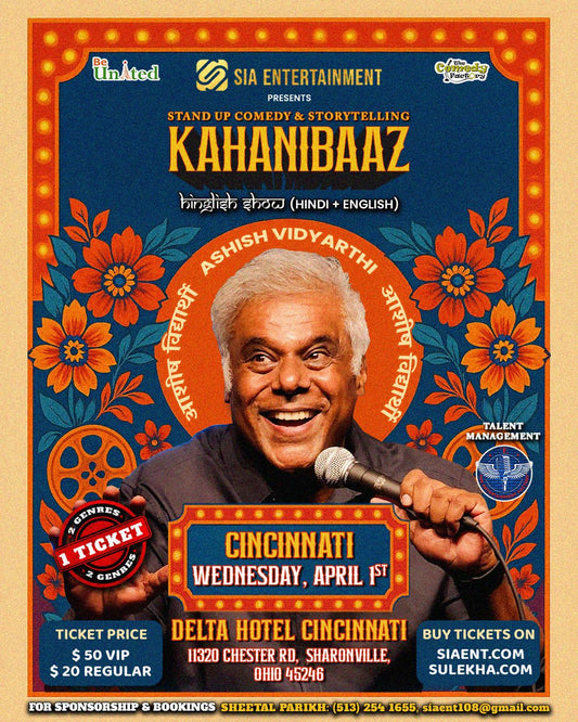 Stand up Comedy & Storytelling with Ashish Vidyarthi - Cincinnati Ohio
